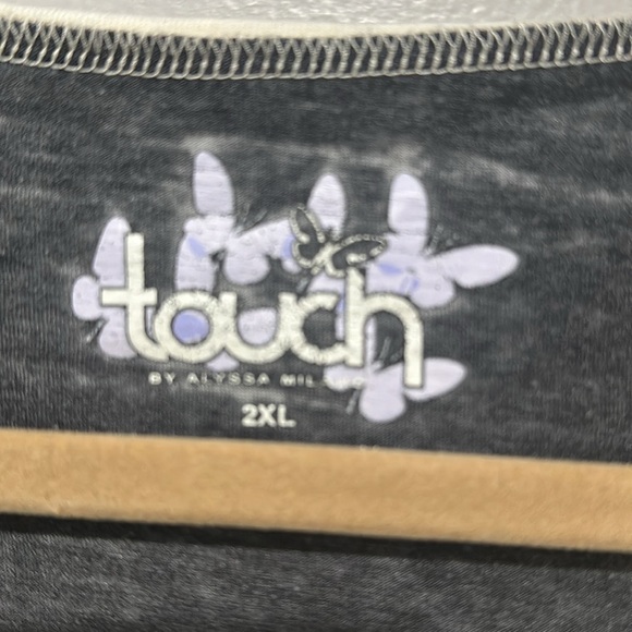 Pittsburgh Penguins Hockey Touch by Alyssa Milano Lace Up Long Sleeve T-Shirt 2X - Picture 2 of 3